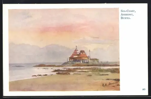 Künstler-AK Amherst, Sea-Coast, Pavillon an der Küste