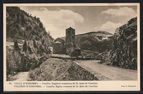 AK Canillo, Eglise romaine de St. Jean de Casellas