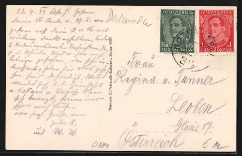 AK Kotor, Panorama mit Strassenpartie