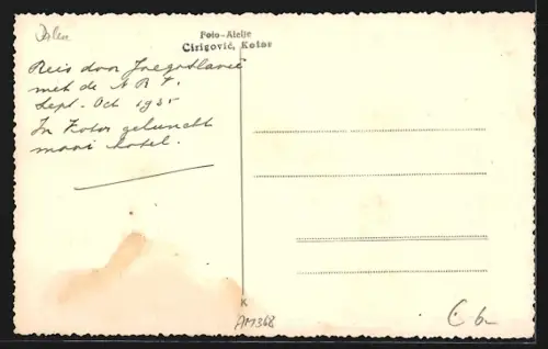 AK Kotor, Panorama mit Strassenpartie