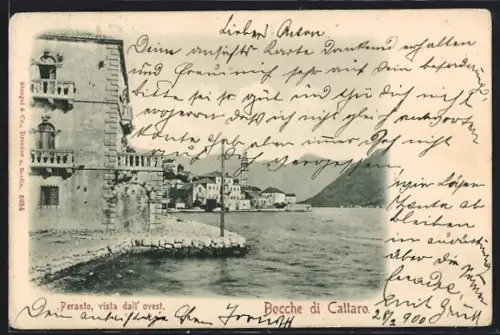 AK Perasto /Bocche di Cattaro, Vista dall` ovest