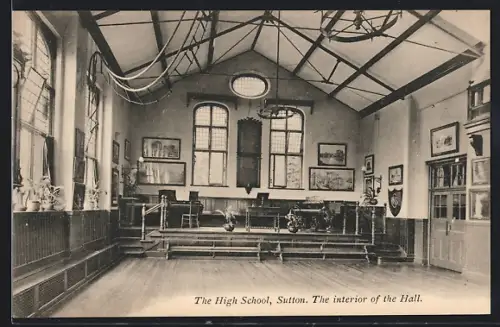 AK Sutton, The High School, The interior of the Hall