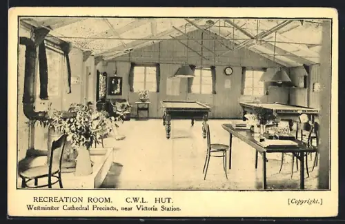 AK London, Westminster Cathedral Precincts near Victoria Station, Recreation Room