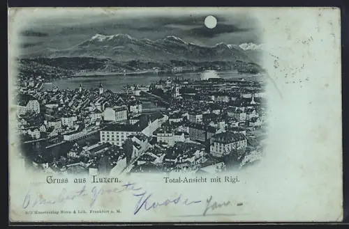 AK Luzern, Totalansicht mit Rigi