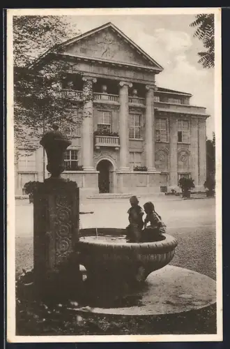 AK Winterthur, Brunnen vor dem Museum