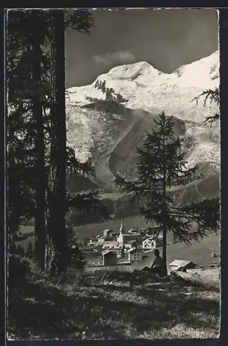 AK Saas-Fee, Totalansicht mit Alphubel