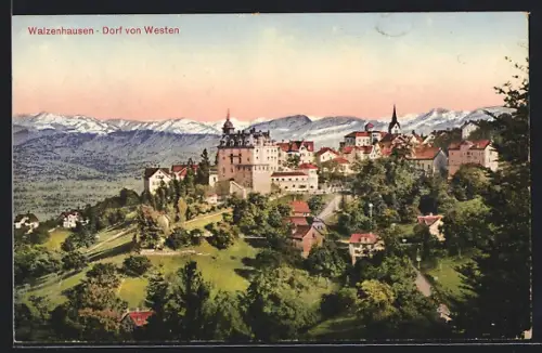 AK Walzenhausen, Dorfansicht von Westen
