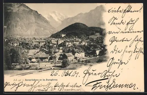 AK Interlaken, Panorama et la Jungfrau