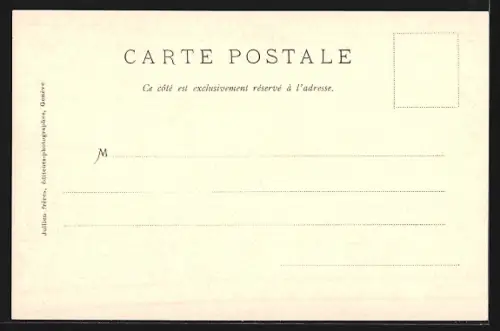 AK Genève, Statue de J. J. Rousseau