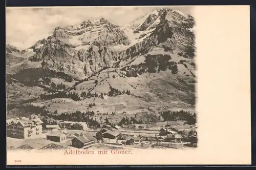 AK Adelboden, Ortspartie mit Gloner