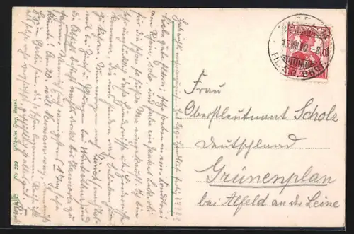 AK Basel, Totalansicht mit Kirche