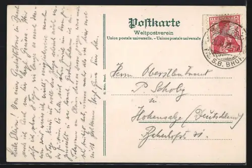 AK Basel, Wettsteinbrücke mit Münster, Strassenbahn