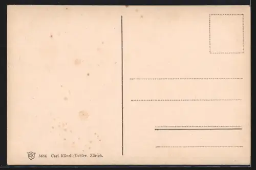 AK Basel, Strassenpartie mit Brücke, Im Hintergrund Kirche