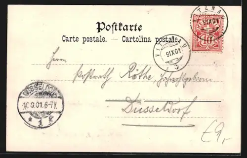 AK Andermatt, Teilansicht mit Kirche