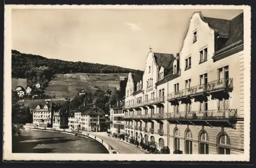 AK Baden b. Zürich, Flusspartie im Ort