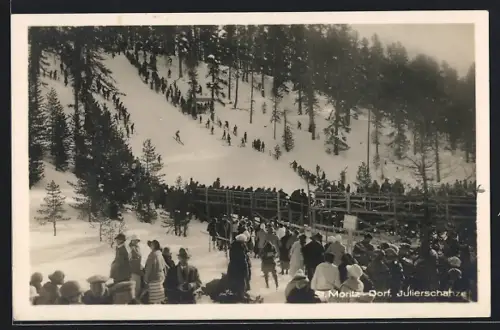 AK St. Moritz-Dorf, Skispringen an der Julierschanze