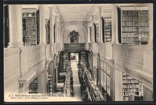AK Genève, Bibliothèque publique, Salle Eynard