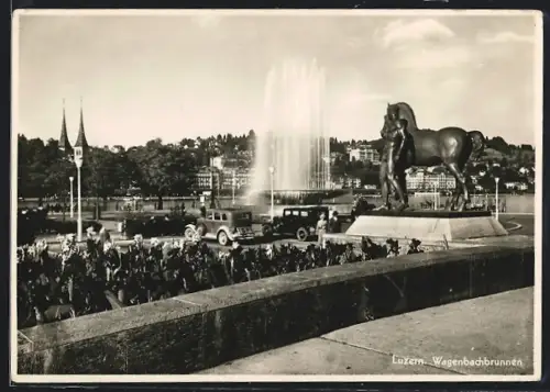 AK Luzern, Partie am Wagenbachbrunnen