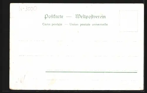 AK Hannover Partie der Georgstrasse, Strassenbahn
