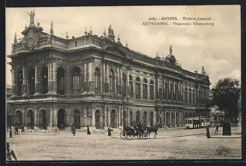 AK Anvers, Théâtre flamand, Strassenbahn