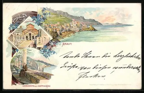 Künstler-AK Amalfi, Cattedrale, Convento dei Cappucini