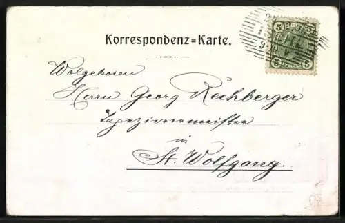 Künstler-AK F.A.C.M. Reisch: Bozen-Gries, Panorama mit dem Rosengarten