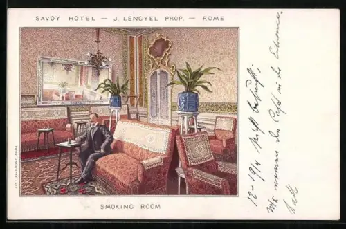 AK Rome, Savoy Hotel, Smoking Room