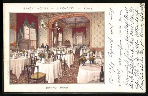 AK Rome, Savoy Hotel, Dining Room