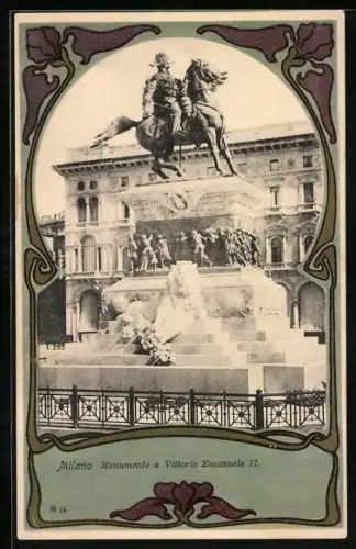 AK Milano, Monumento a Vittorio Emanuele II.
