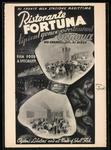 AK Genova, Ristorante Fortuna via A. Gramsci 271, Pensione Simonini via Balbi 33