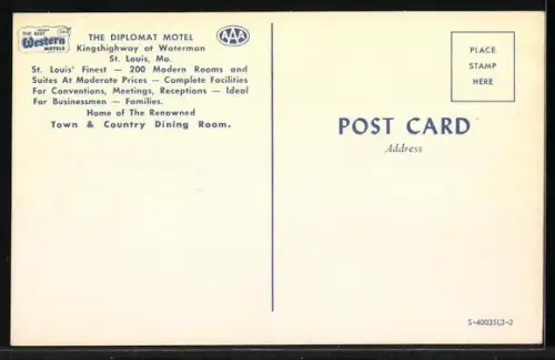 AK St. Louis, MO, The Diplomat Motel, Kingshighway at Waterman