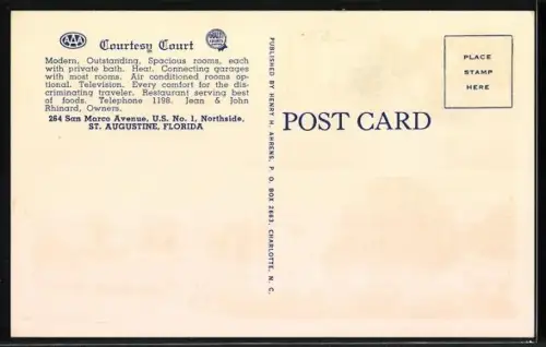 AK St. Augustine, Courtesy Court, 264 San Marco Avenue