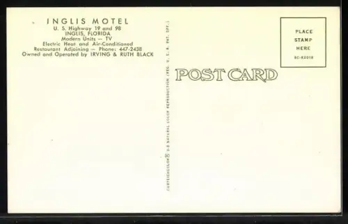 AK Inglis, FL, Inglis Motel, U.S. Highway 19 and 98