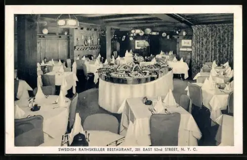 AK New York, NY, Swedish Rathskeller Restaurant, 201 East 52nd Street
