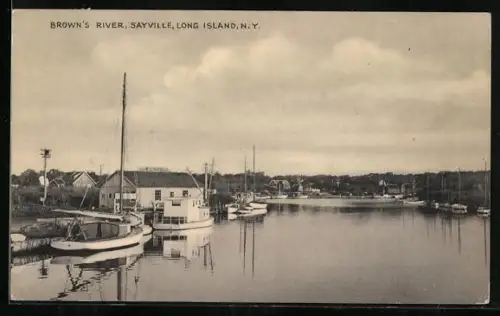 AK Sayville, NY, Brown`S River