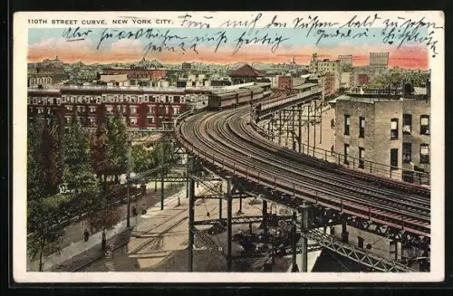 AK New York, NY, 110th Stret Curve