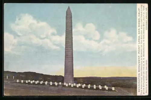 AK San Diego, CA, Bennington Monument, Point Loma