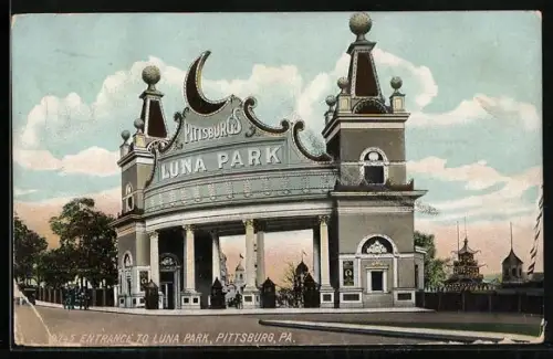 AK Pittsburg, PA, Entrance to Luna Park