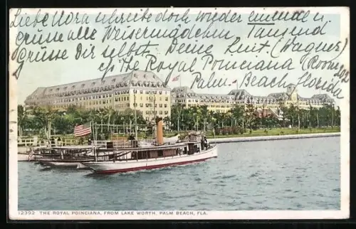 AK Palm Beach, FL, The Royal Poinciana, from Lake Worth