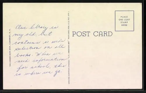 AK Claremont, NH, Public Library and Universalist Church