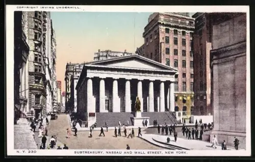 AK New York, NY, Subtreasury, Nassau and Wall Street