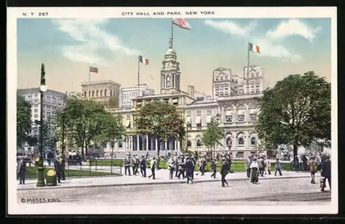 AK New York, NY, City Hall and Park