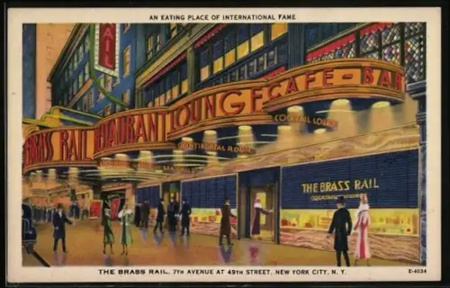 AK New York, NY, The Brass Rail, 7th Ave. at 49th St.