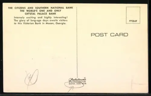 AK Macon, GA, The Citizens and Southern National Bank, Crystal Palace Bank