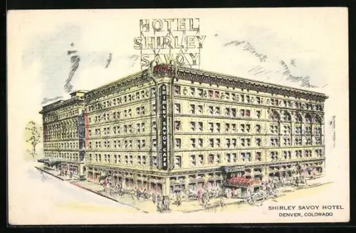 Künstler-AK Denver, CO, Shirley Savoy Hotel