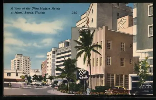 AK Miami Beach, FL, View of the ultra modern hotels