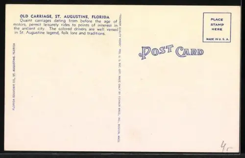 AK St. Augustine, Old Carriage, an Old Landmark of St. Augustine