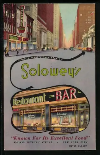 AK New York, NY, Solowey`s Restaurant and Bar, 7th Avenue at 34th Street