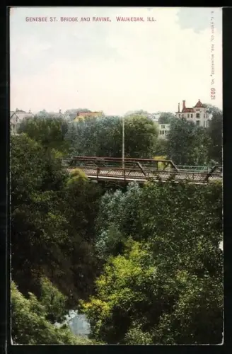 AK Waukegan, IL, Genesee St. Bridge and Ravine