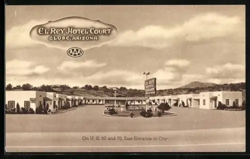 AK Globe, AZ, El Rey Hotel Court